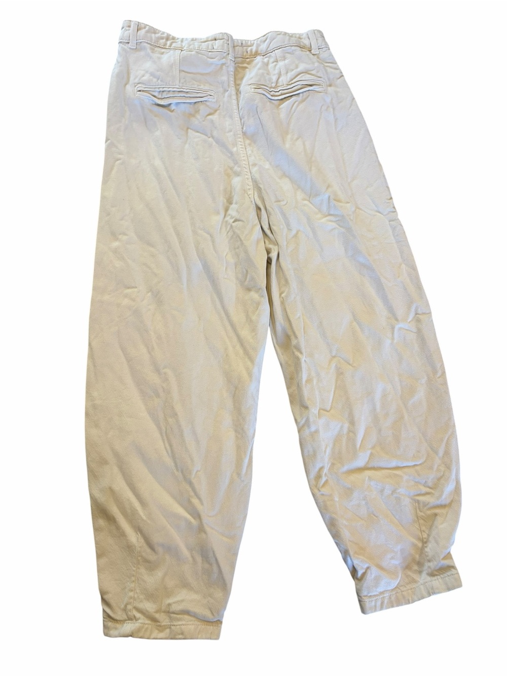 ZARA THE 80s COLLECTION High Rise Tapered Leg White Jeans size 8 - Picture 5 of 10